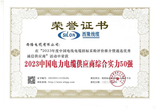 开云体育 开云官网西隆电缆荣获2023中国电力电缆十大品牌多项殊荣(图2)